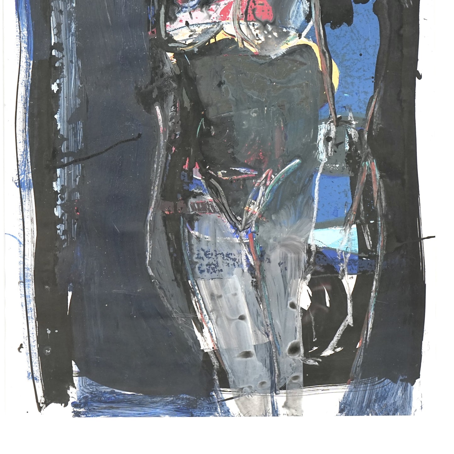 デンマークヴィンテージ 抽象画オイルペインティング 109cm×139.5cm