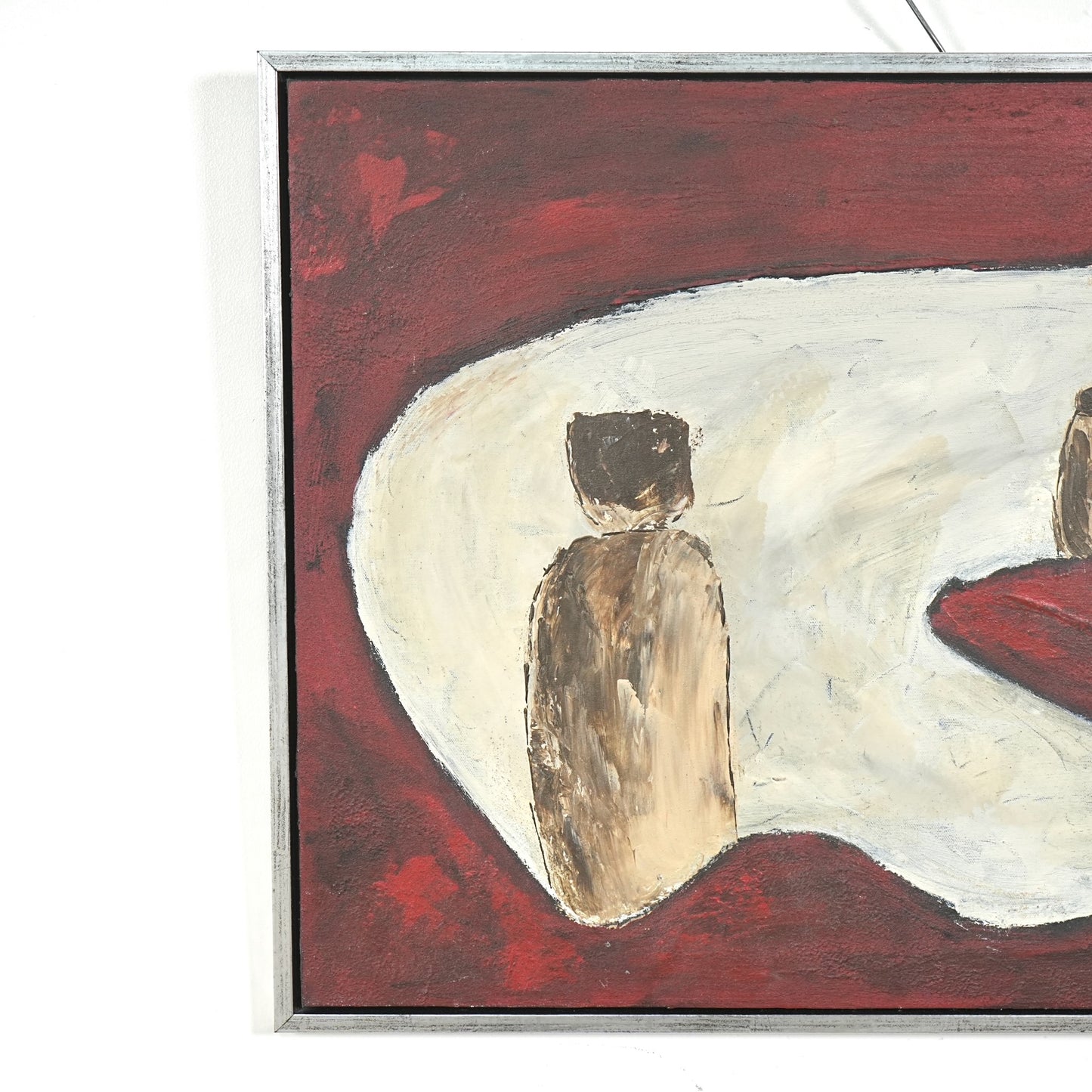 デンマークヴィンテージ 抽象画オイルペインティング 84cm×64cm