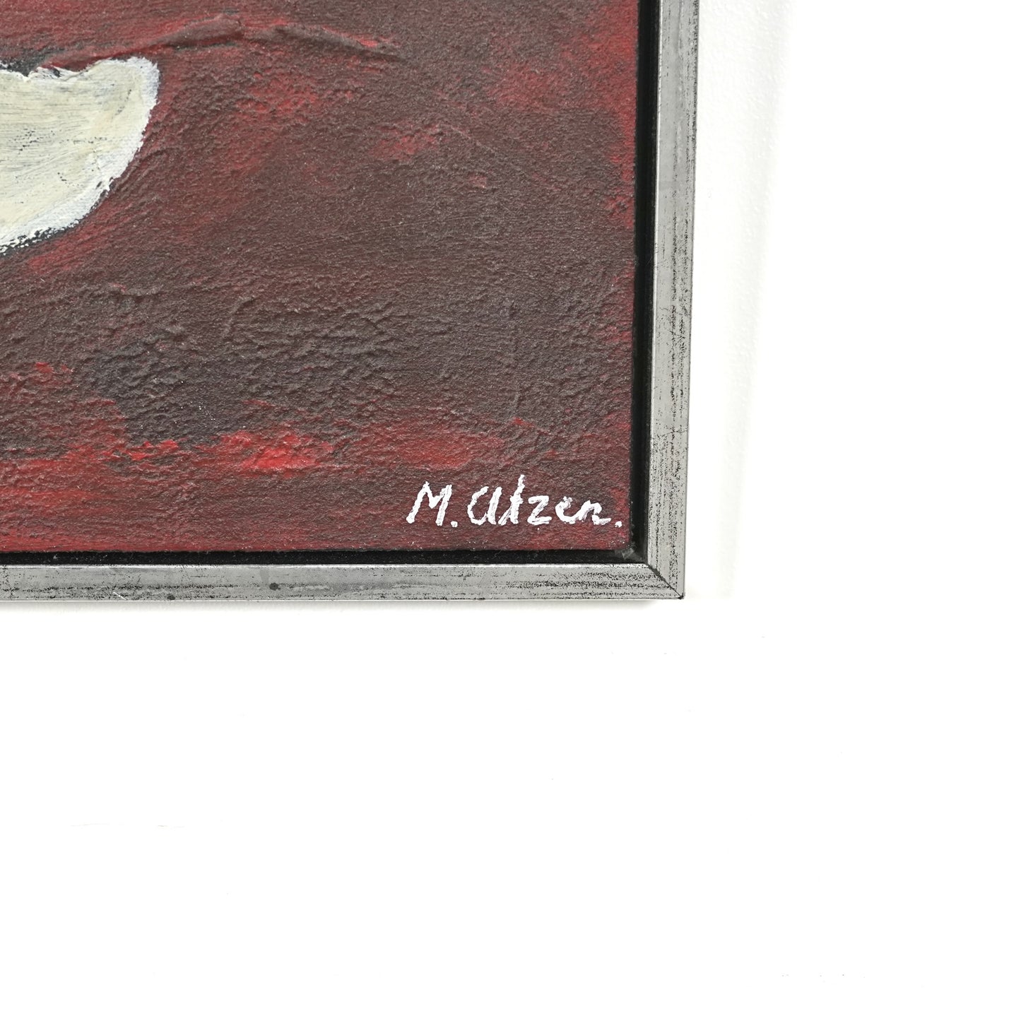 デンマークヴィンテージ 抽象画オイルペインティング 84cm×64cm