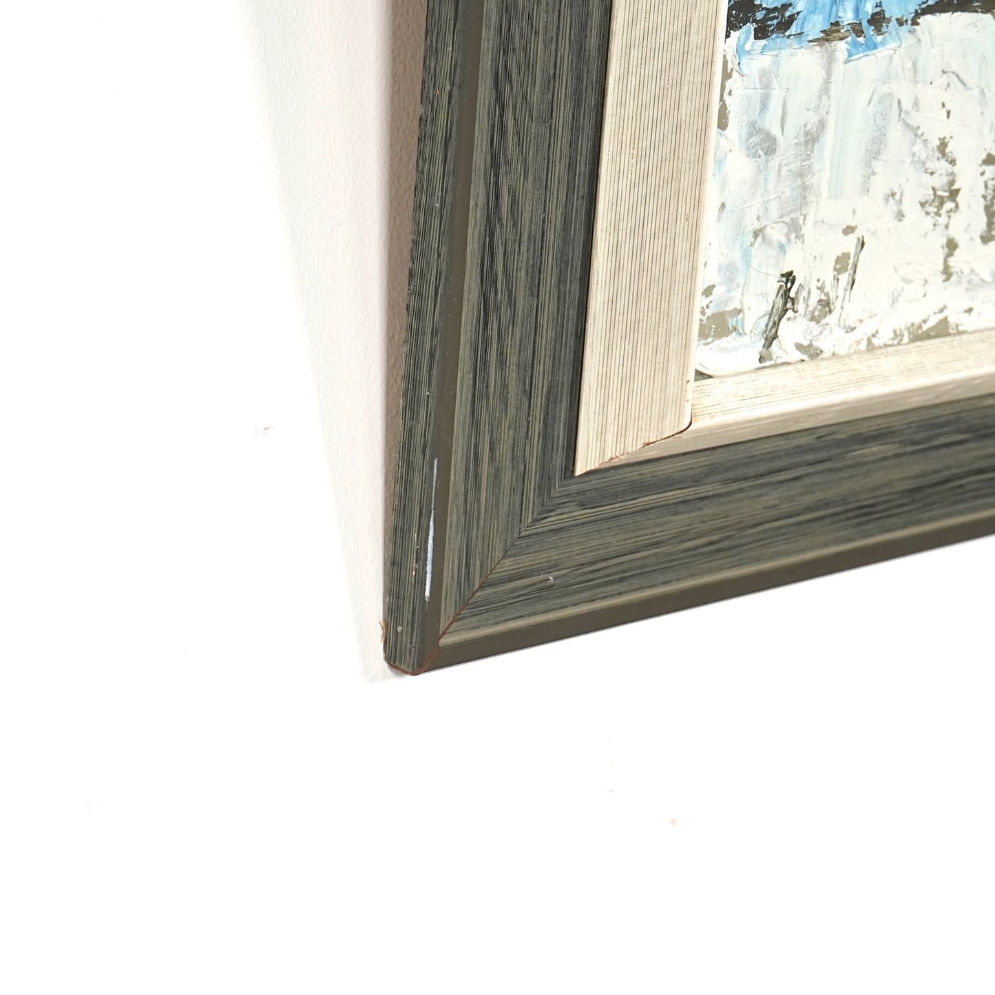 デンマークヴィンテージ 抽象画オイルペインティング 97cm×49cm