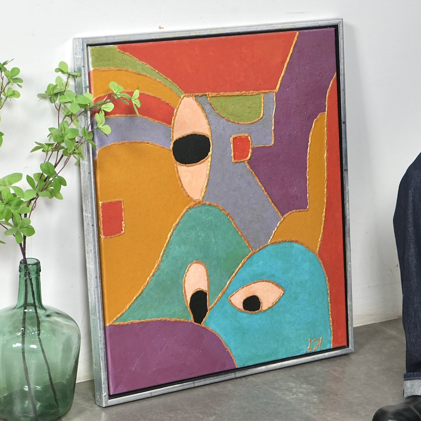 デンマークヴィンテージ オイルペインティング 64cm×74cm