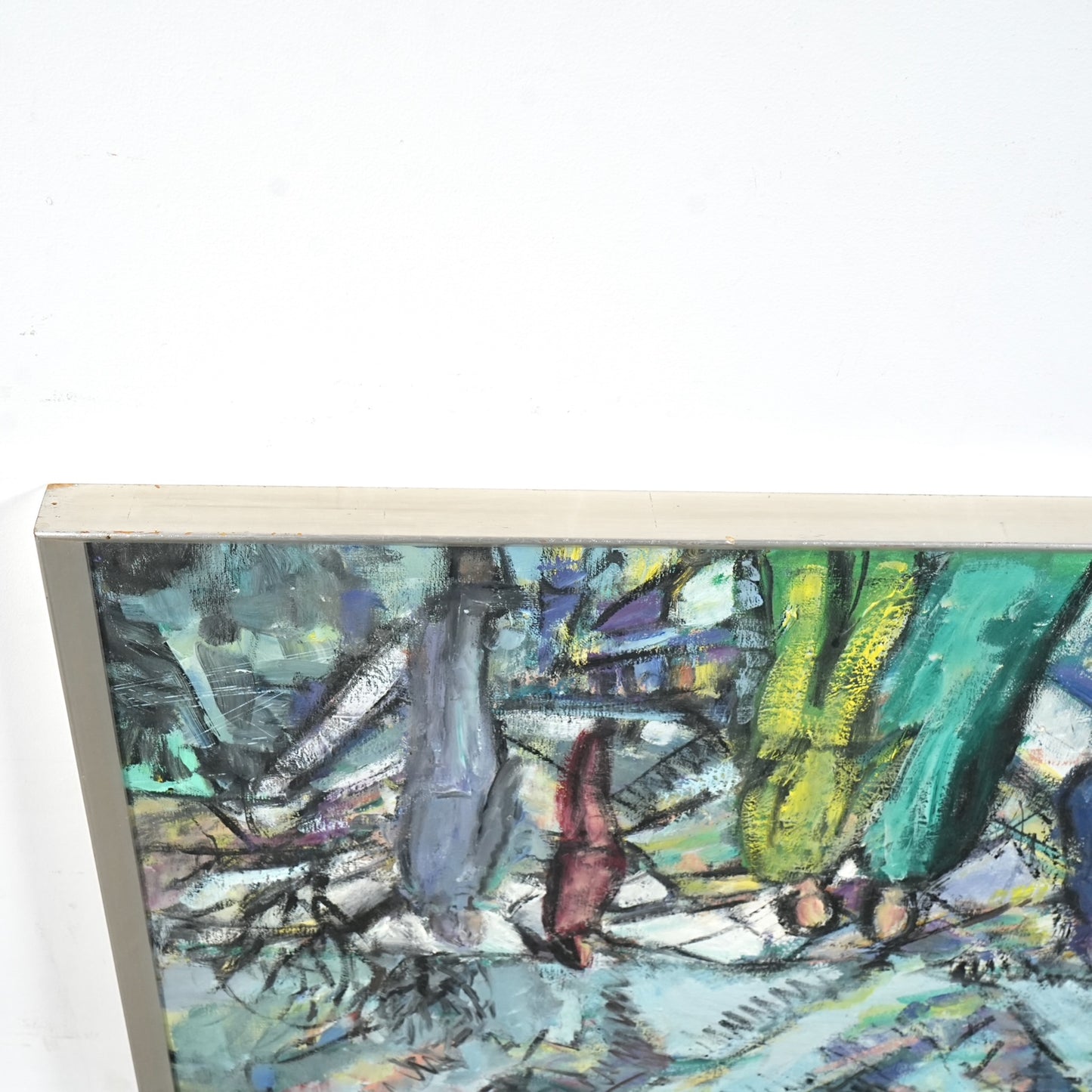 【Tove Schultz】抽象画オイルペインティング 85.5cm×68.5cm