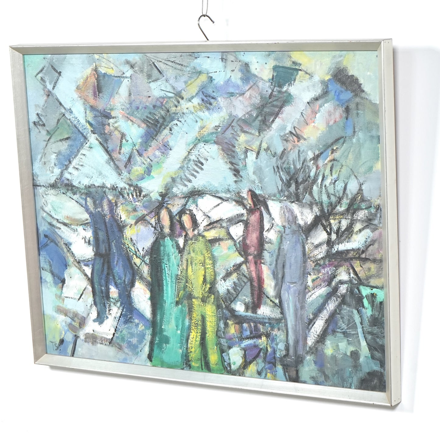 【Tove Schultz】抽象画オイルペインティング 85.5cm×68.5cm