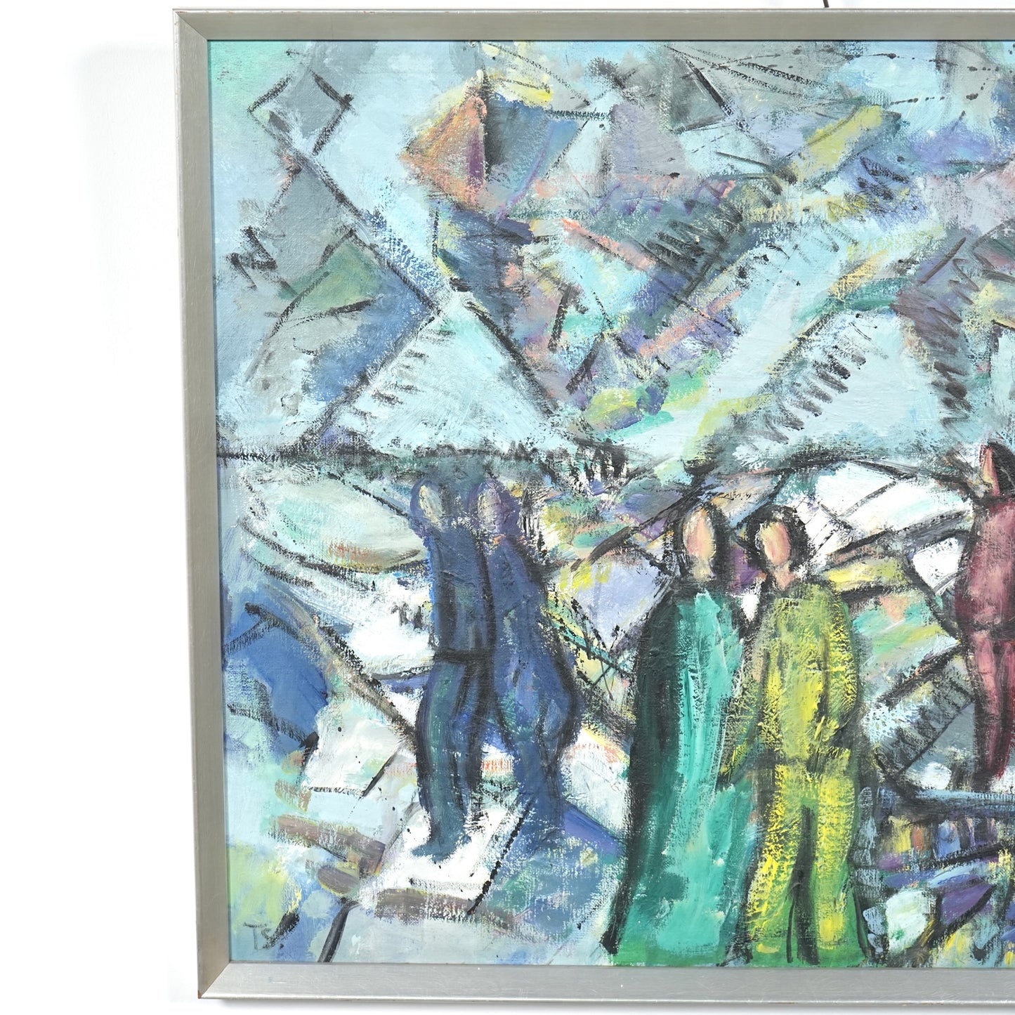 【Tove Schultz】抽象画オイルペインティング 85.5cm×68.5cm