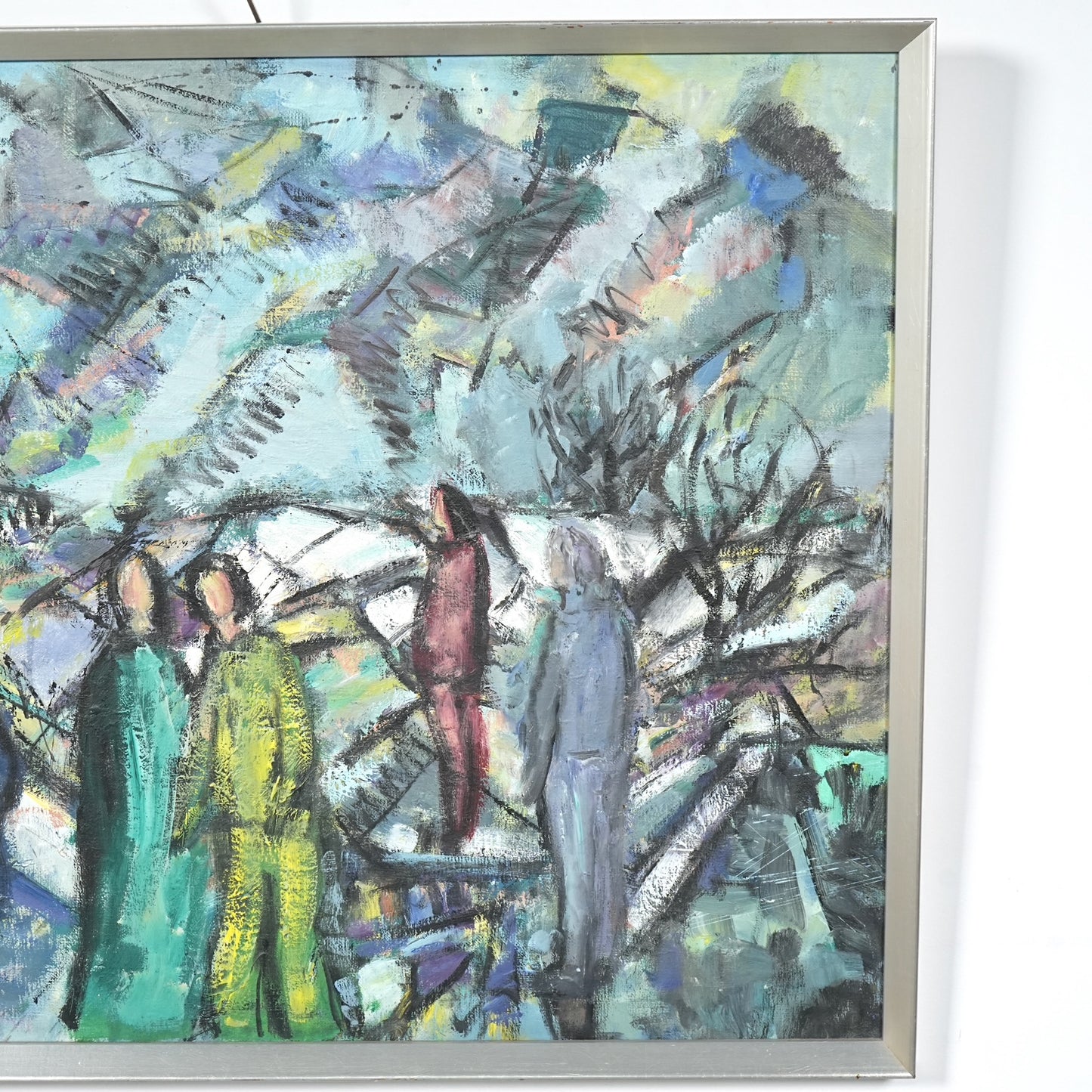 【Tove Schultz】抽象画オイルペインティング 85.5cm×68.5cm