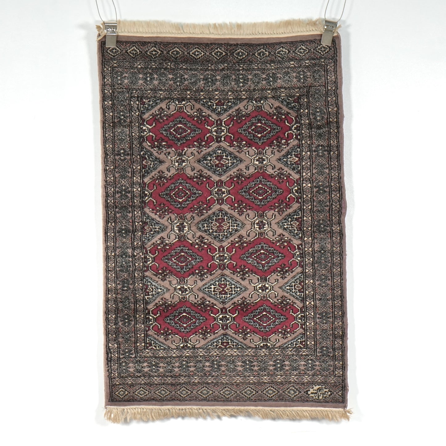 送料無料 ヴィンテージ ラグ(手織り/124cm×76.5cm)