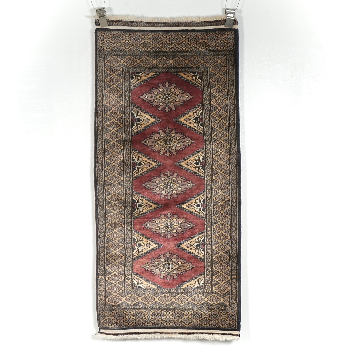 送料無料 ヴィンテージ ラグ(手織り/140cm×62cm)