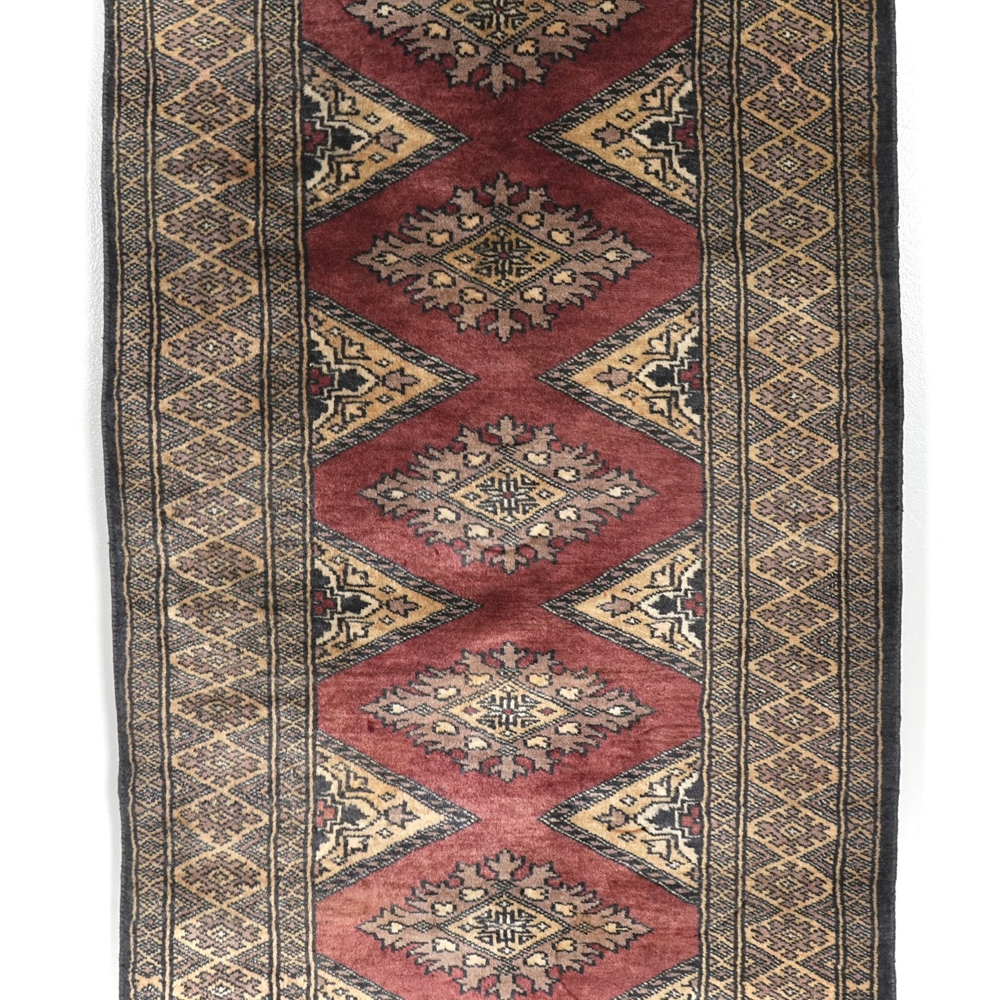 送料無料 ヴィンテージ ラグ(手織り/140cm×62cm)