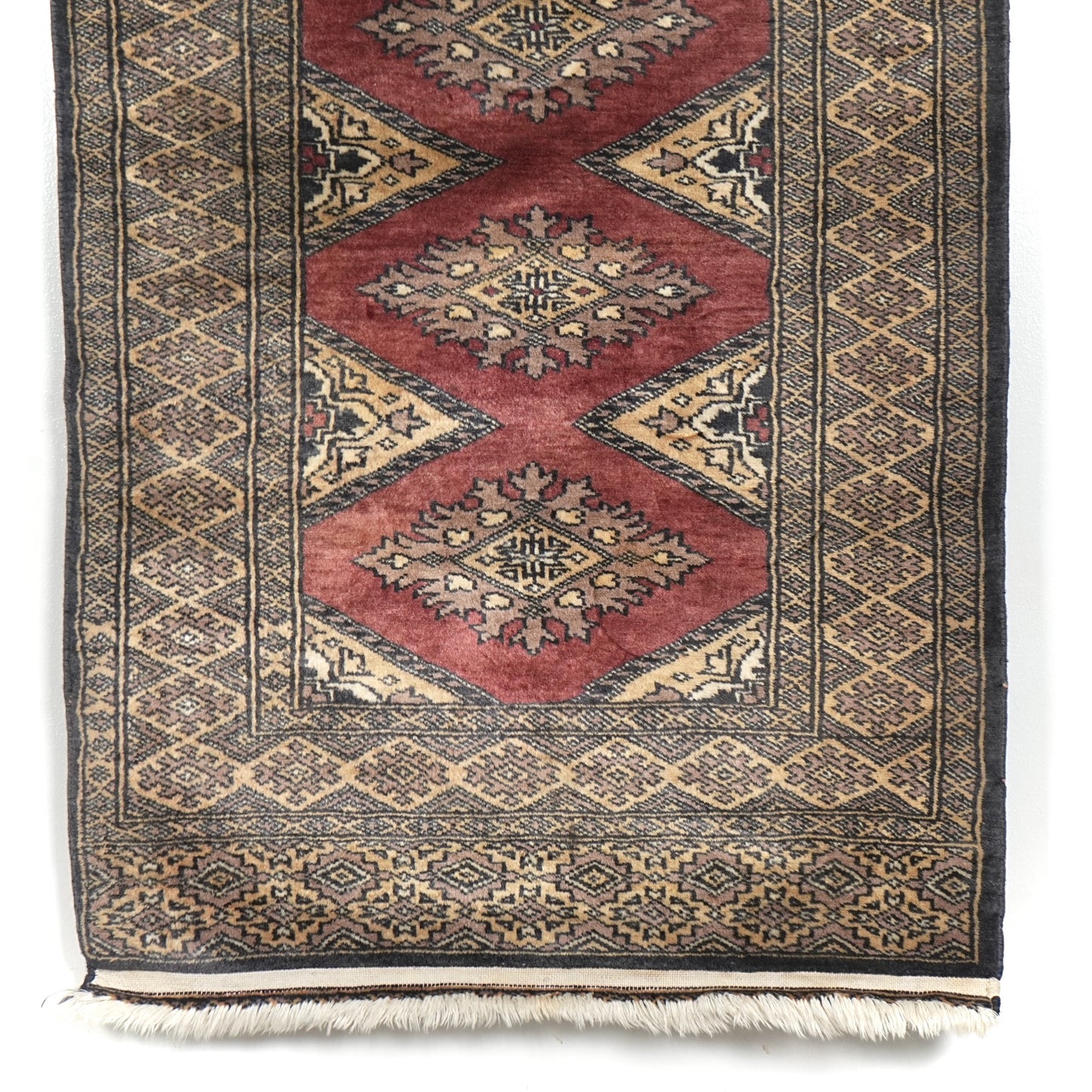 送料無料 ヴィンテージ ラグ(手織り/140cm×62cm)
