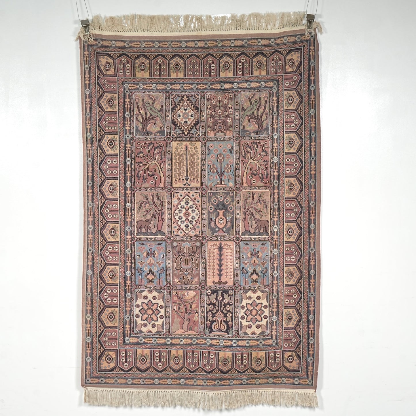 送料無料 ヴィンテージ ラグ(手織り/199cm×121.5cm)