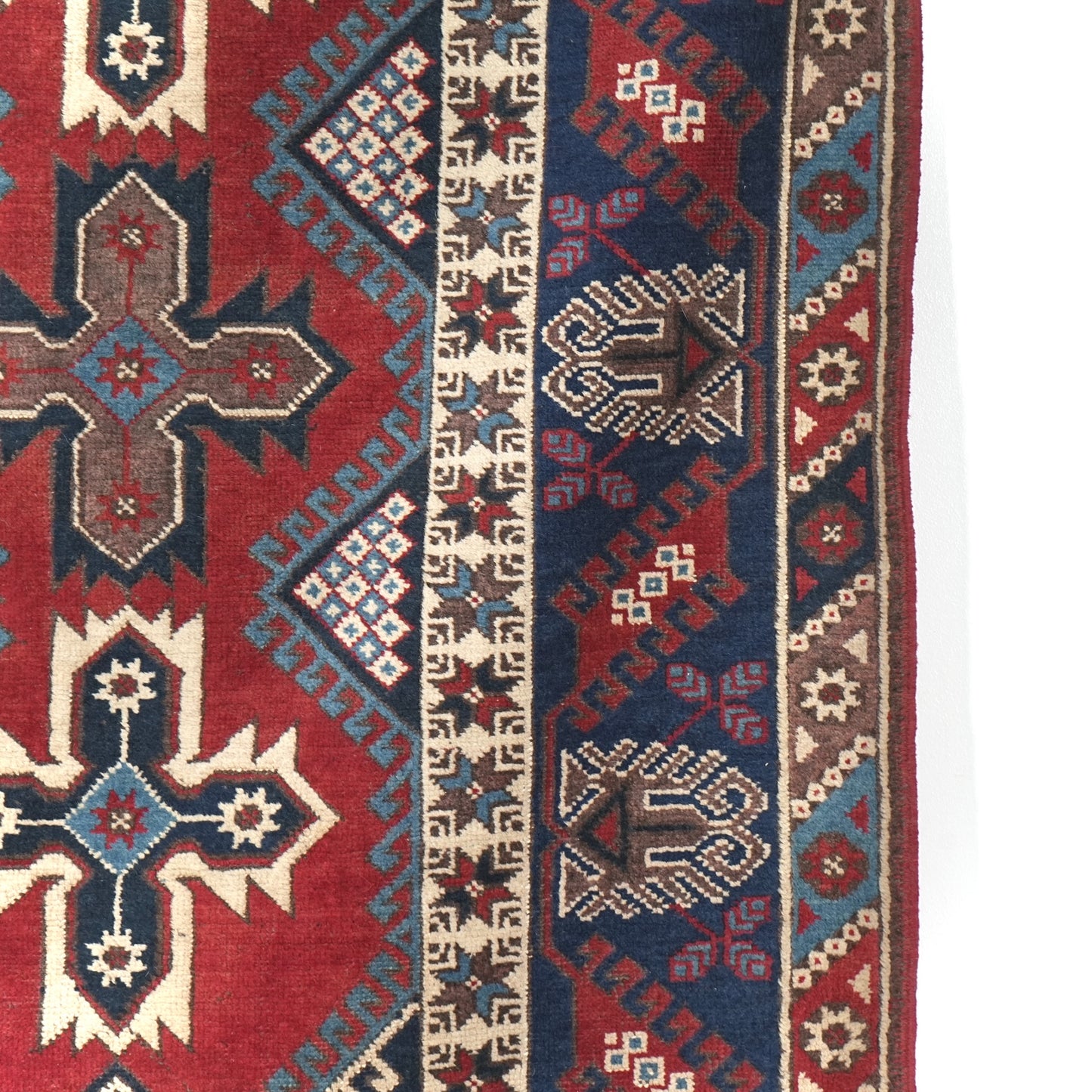 送料無料 ヴィンテージ ラグ(手織り/222cm×119.5cm)
