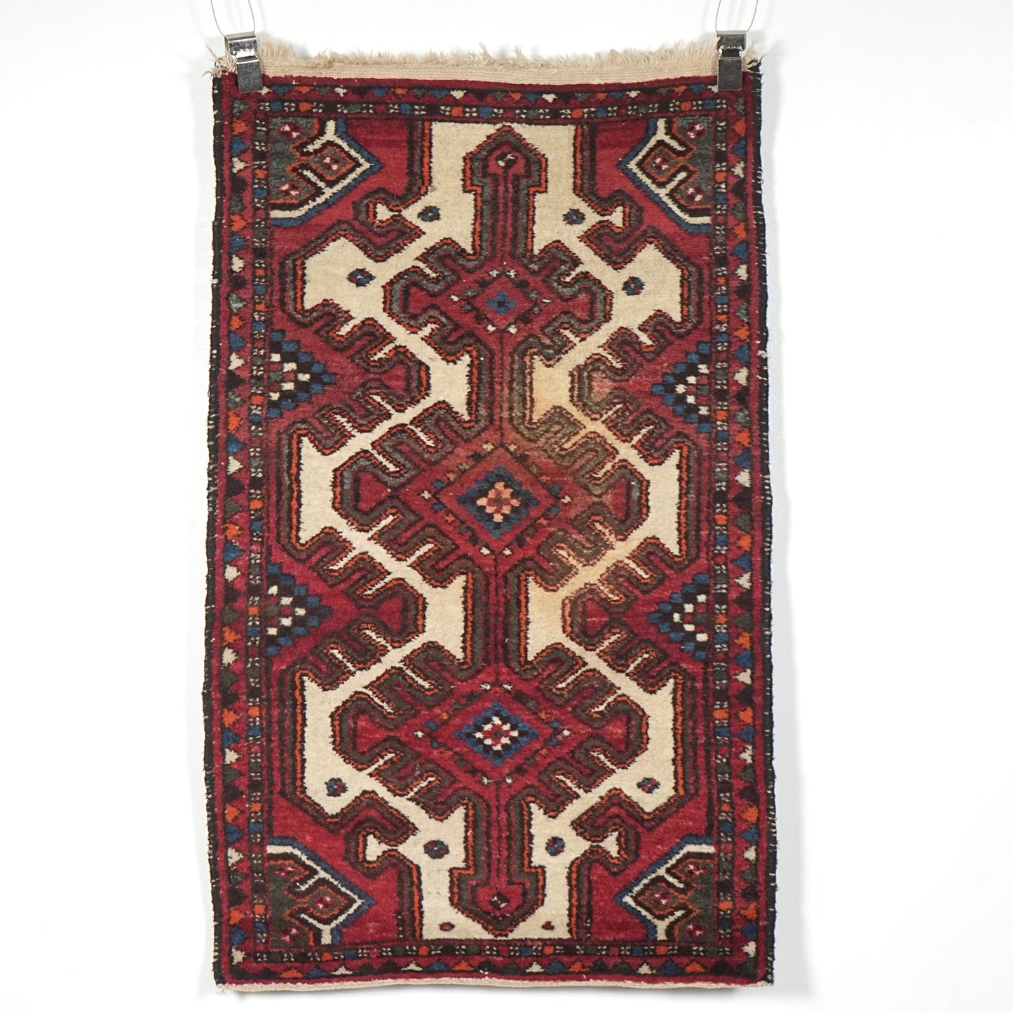 送料無料 ヴィンテージ ラグ(手織り/126cm×77cm)