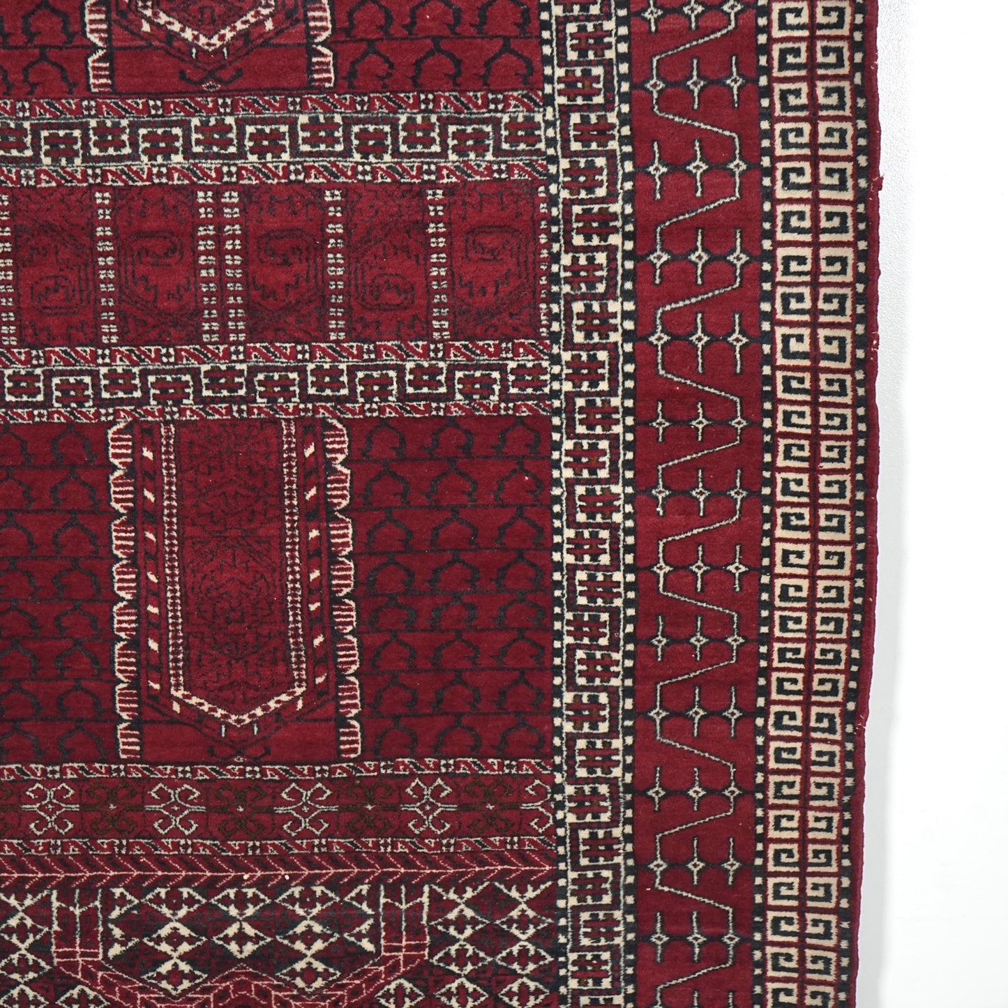 送料無料 ヴィンテージ ラグ(手織り/221cm×125cm)