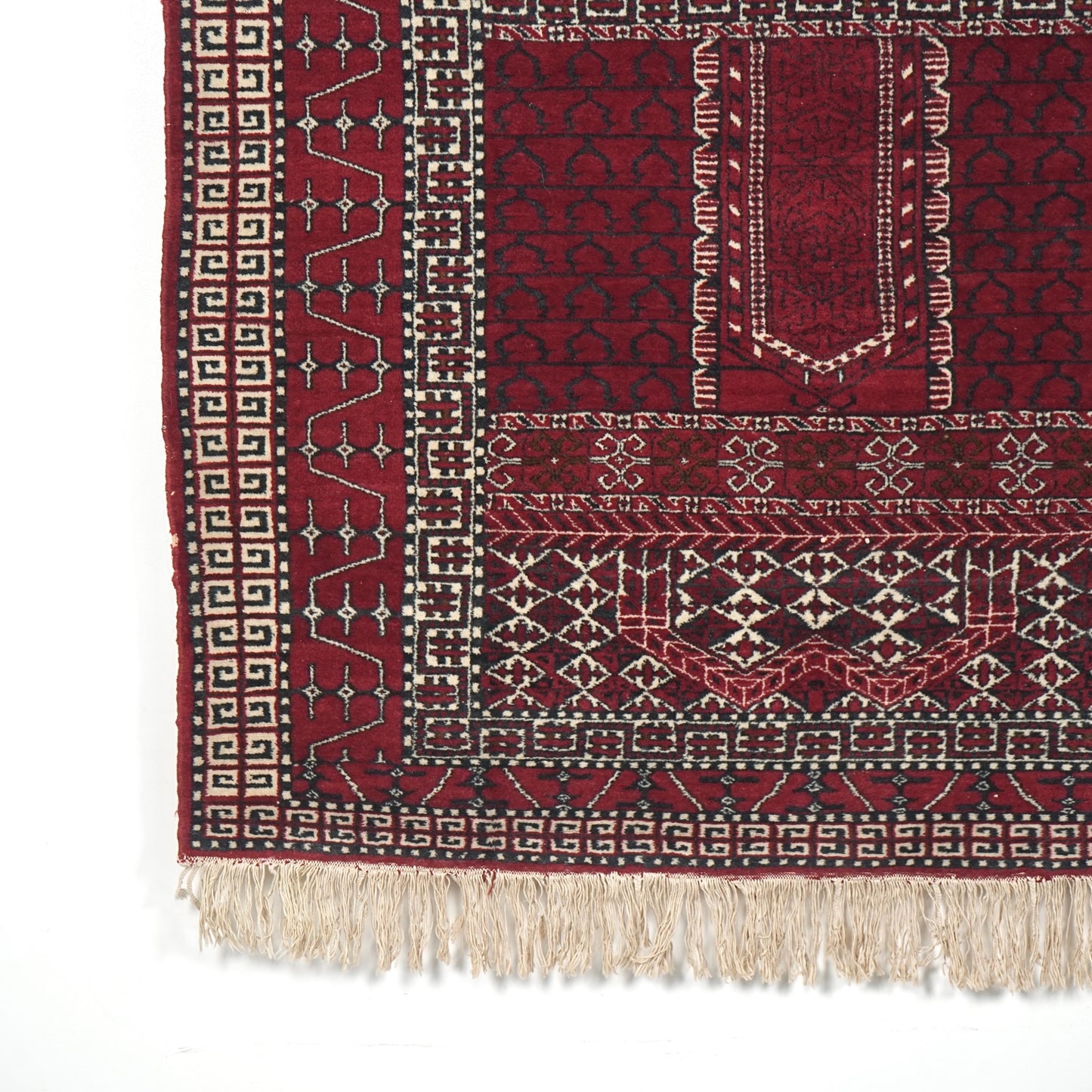 送料無料 ヴィンテージ ラグ(手織り/221cm×125cm)