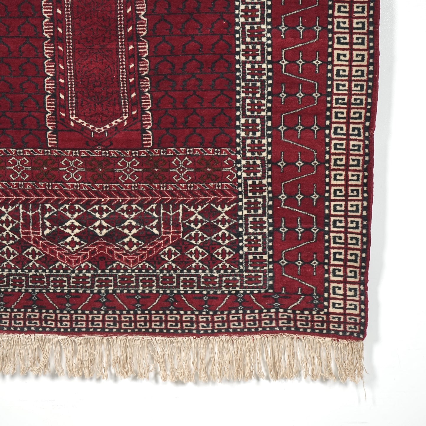 送料無料 ヴィンテージ ラグ(手織り/221cm×125cm)