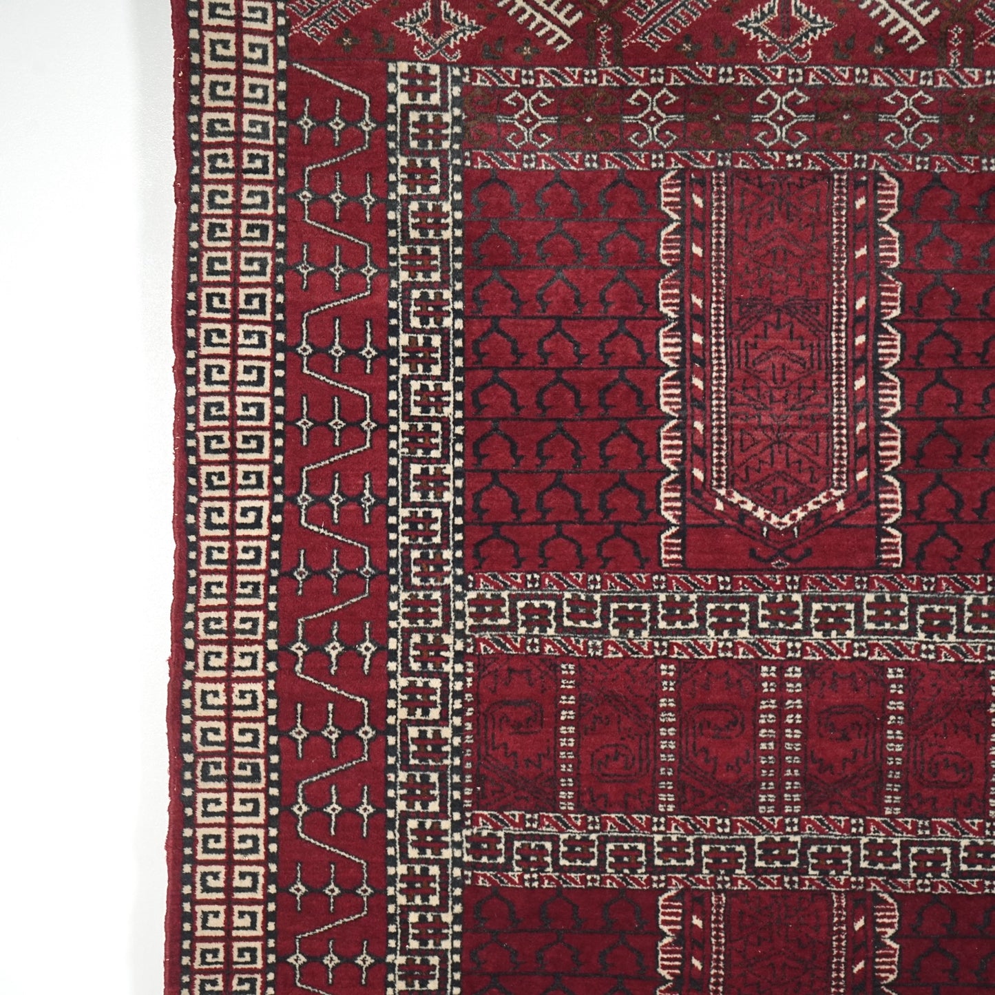 送料無料 ヴィンテージ ラグ(手織り/221cm×125cm)