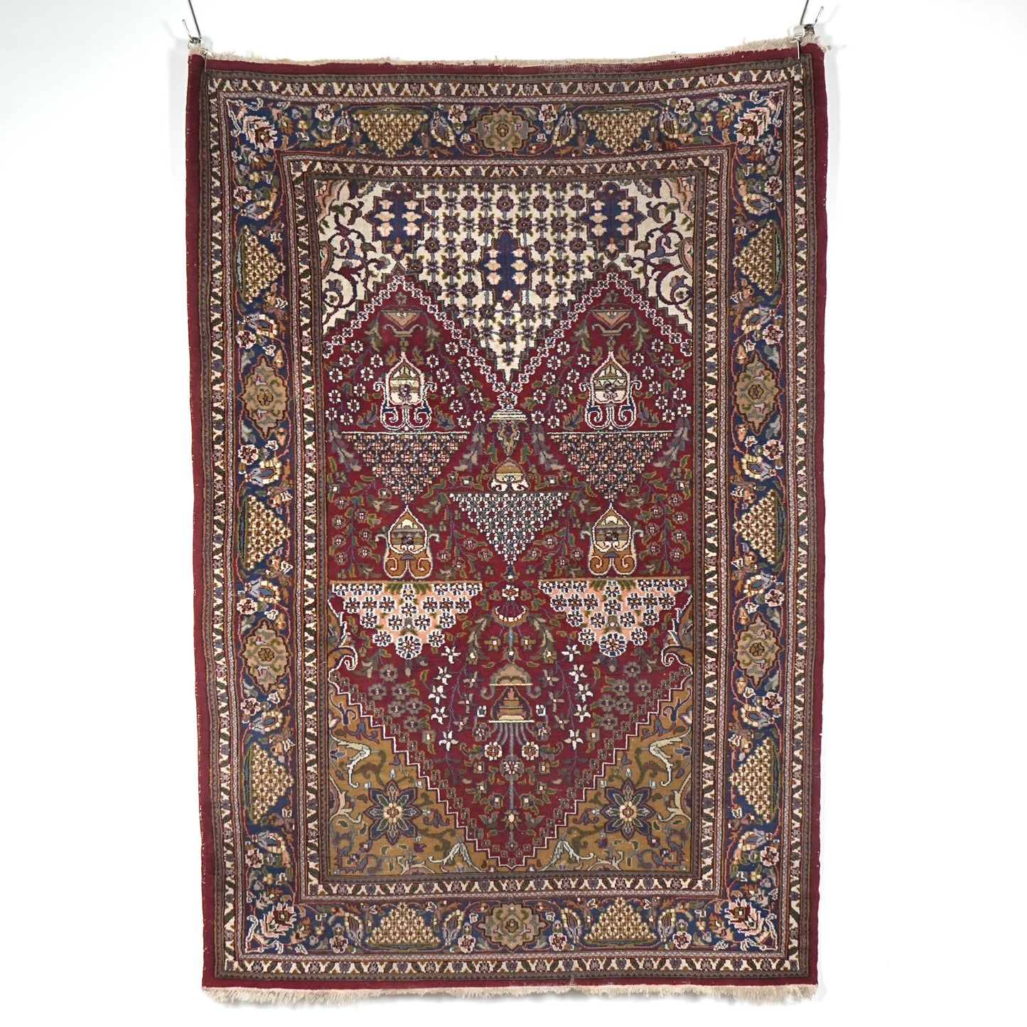送料無料 ヴィンテージ ラグ(手織り/222cm×148cm)