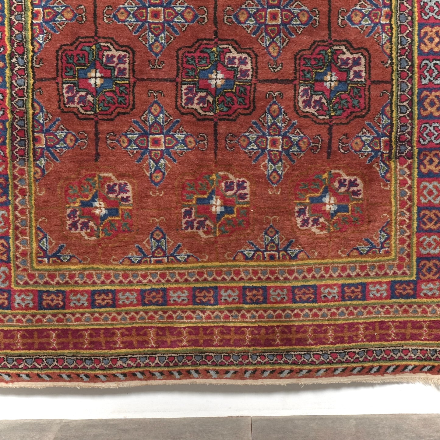 送料無料 ヴィンテージ ラグ(手織り/262cm×151cm)