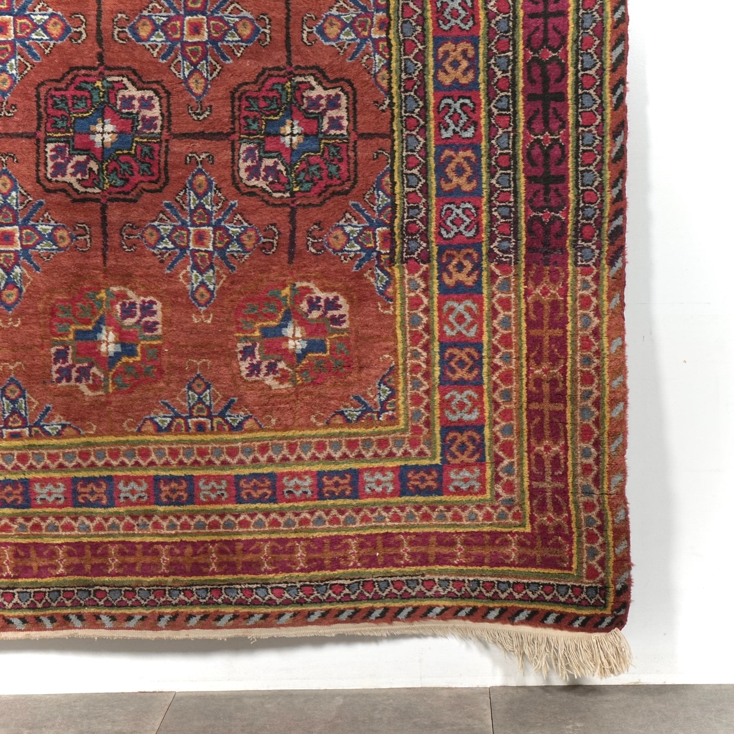 送料無料 ヴィンテージ ラグ(手織り/262cm×151cm)