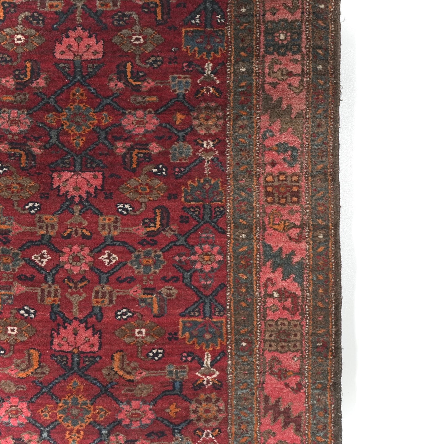 送料無料 ヴィンテージ ラグ(手織り/193cm×123cm)
