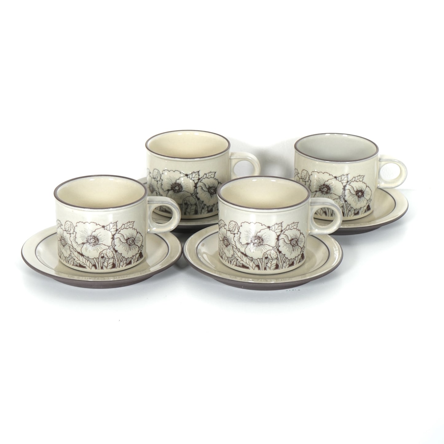 送料無料【Hornsea】CORNROSE カップ&ソーサー【4客セット】