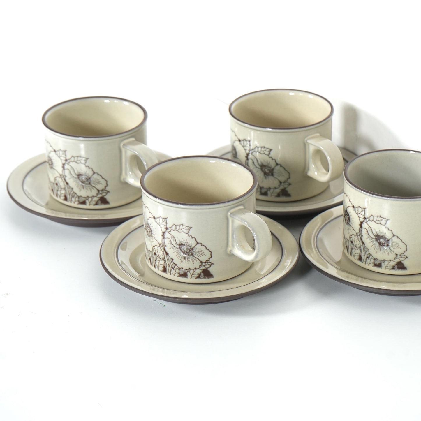 送料無料【Hornsea】CORNROSE カップ&ソーサー【4客セット】