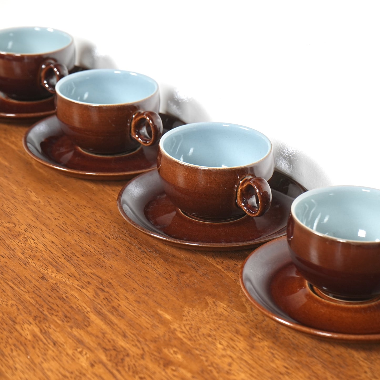 送料無料【Denby】Homestead Brown カップ&ソーサー【4客セット】