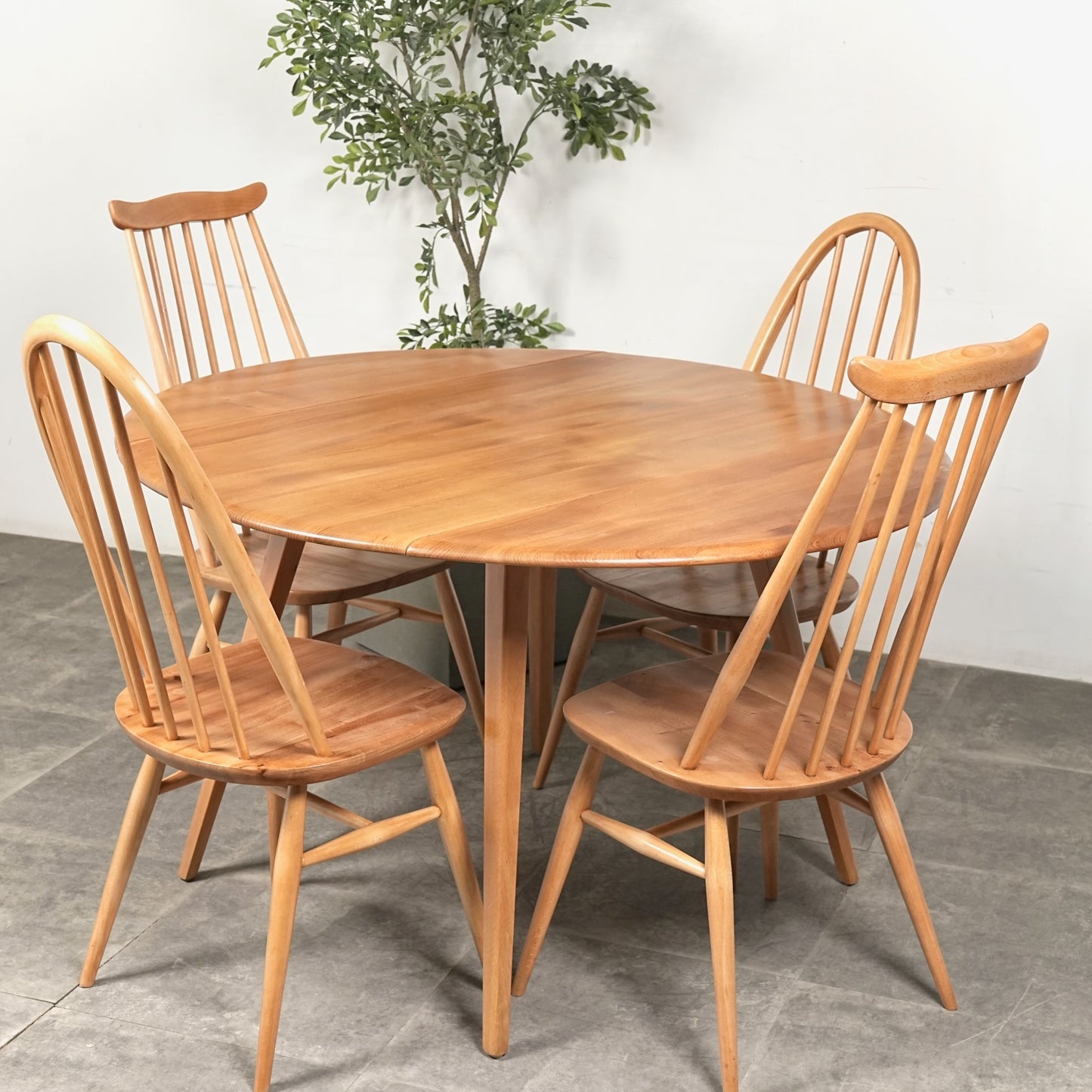 【ERCOL】ヴィンテージ ドロップリーフテーブル(メープル)