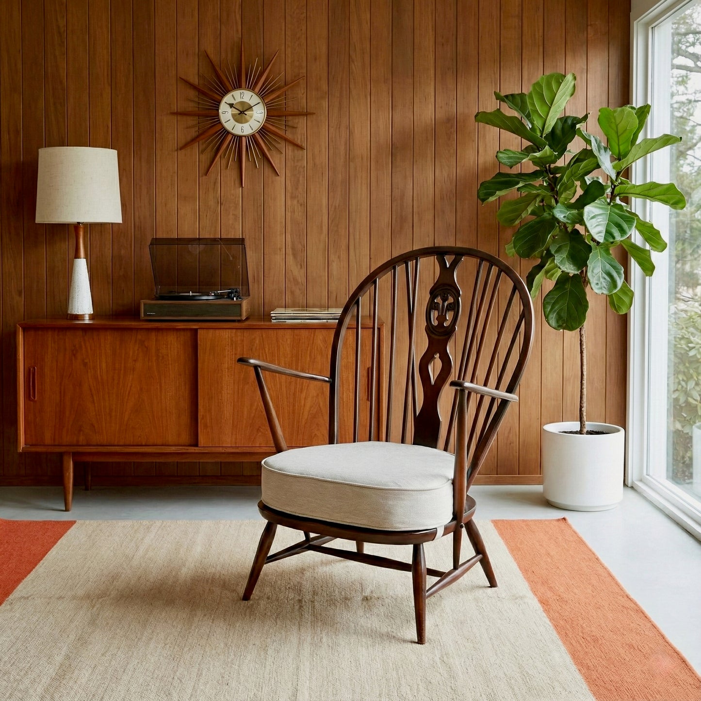 【ERCOL】ヴィンテージ 1Pソファ【張替済】