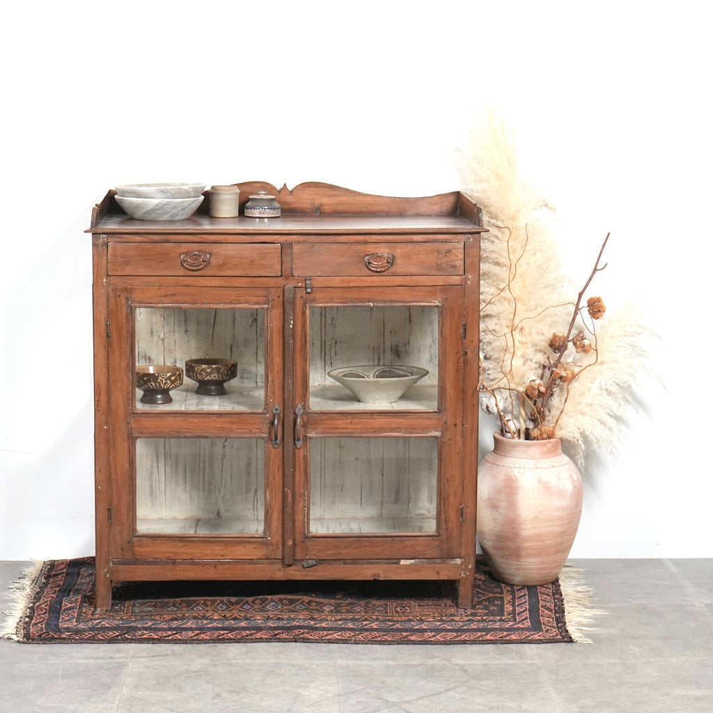 ヴィンテージ ガラスキャビネット