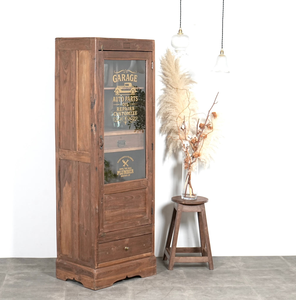 ヴィンテージ ガラスキャビネット