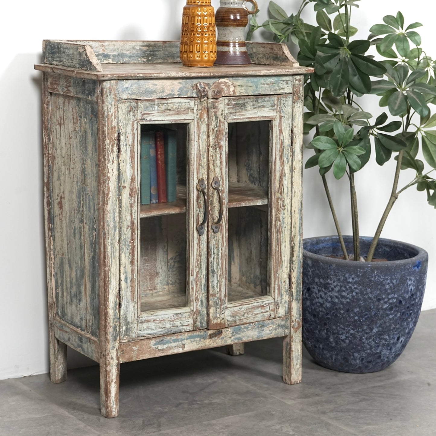 ヴィンテージ ガラスキャビネット