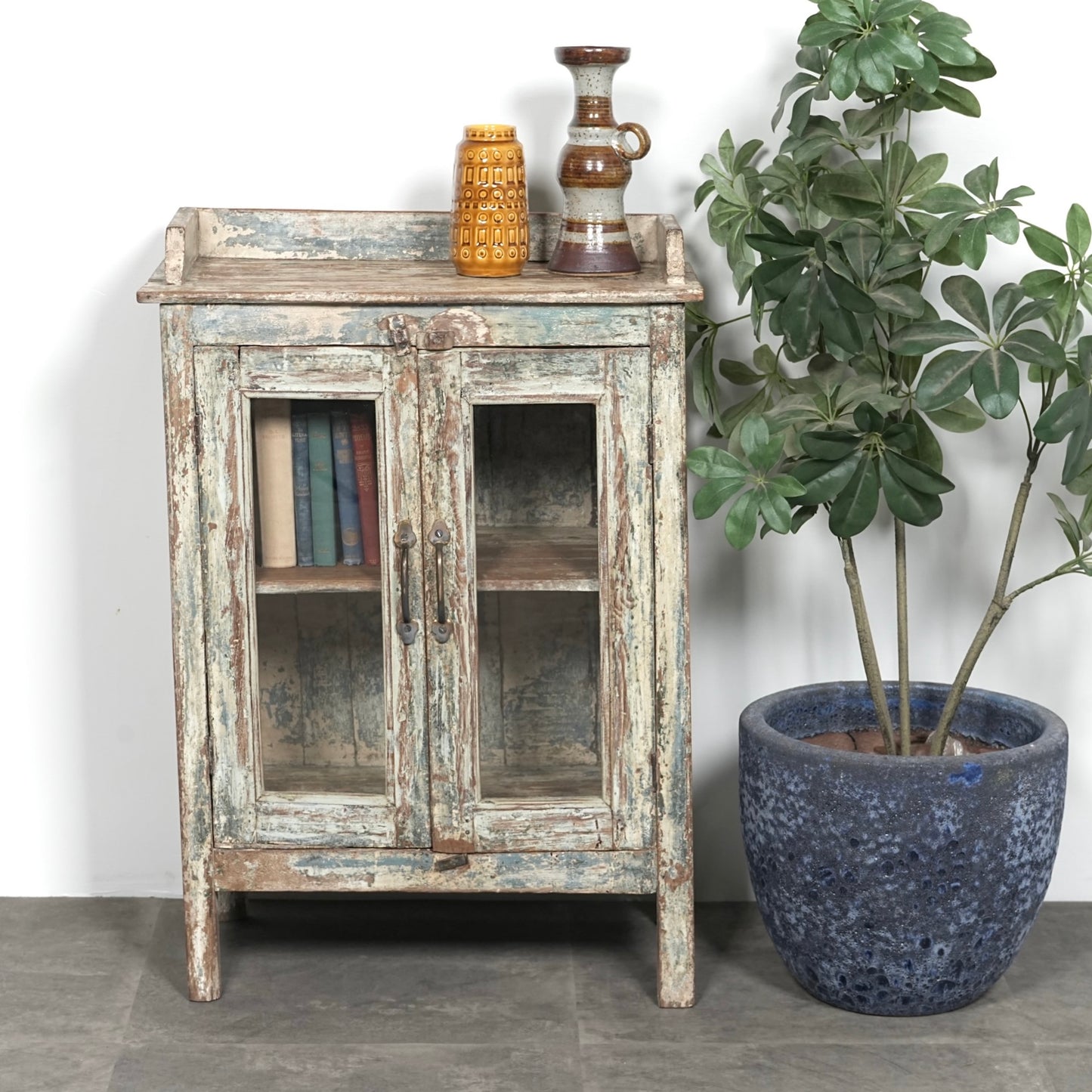 ヴィンテージ ガラスキャビネット