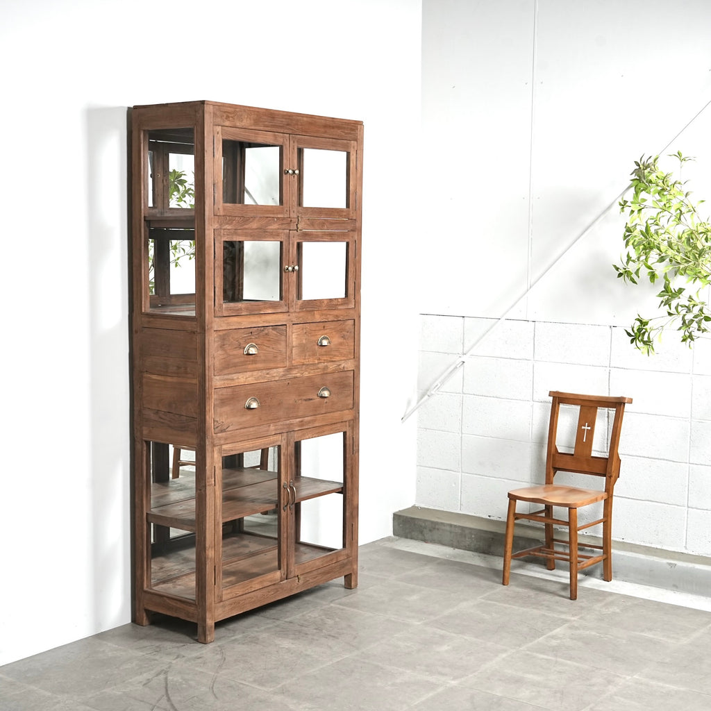 ヴィンテージ ガラスキャビネット