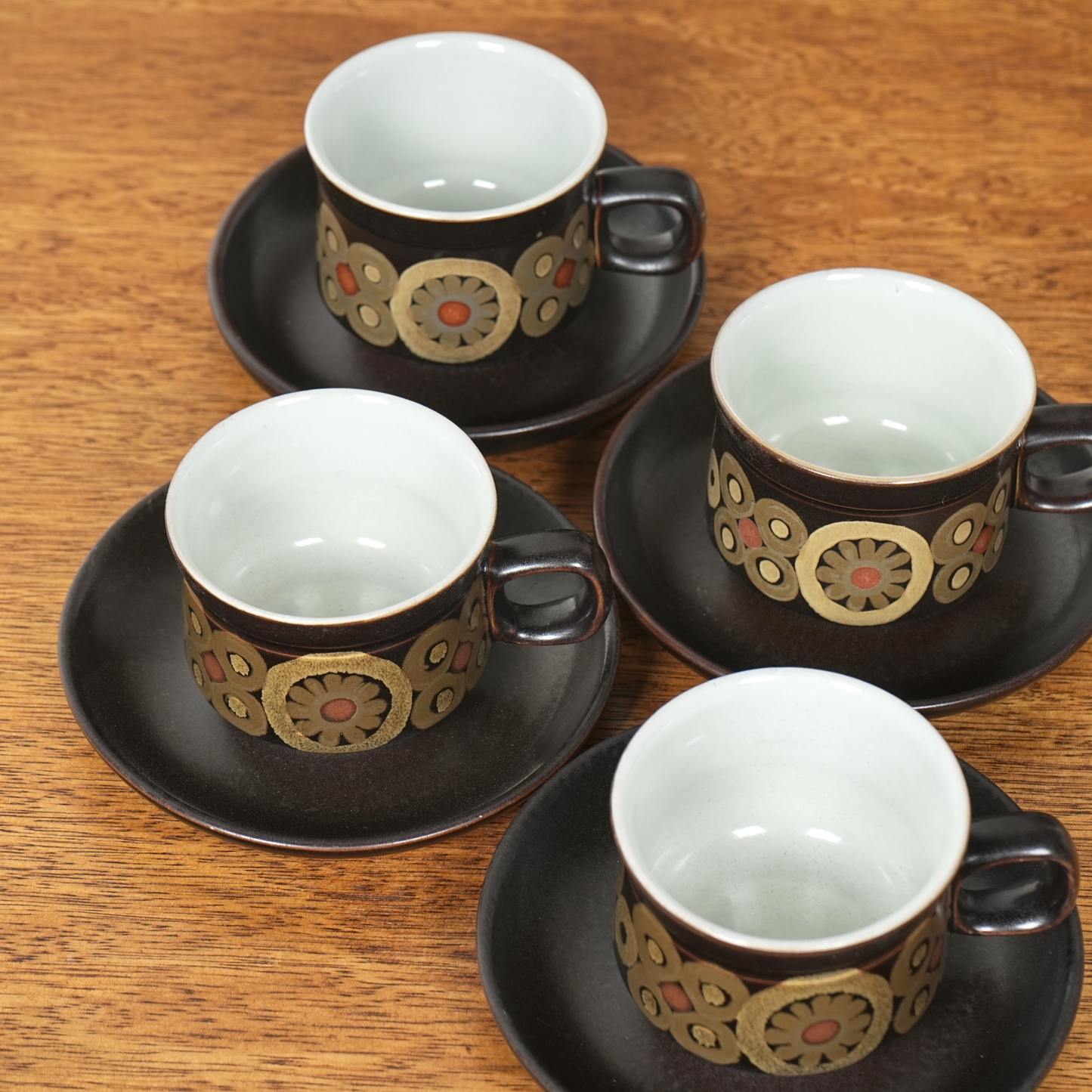 送料無料【Denby】Arabesque カップ&ソーサー【4客セット】