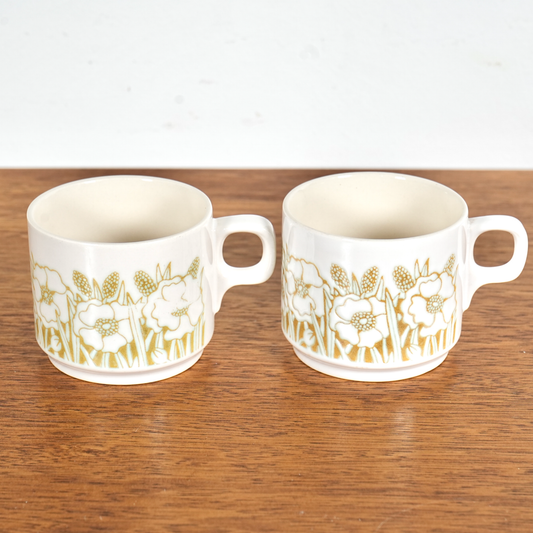 【Hornsea】FLEUR カップ&ソーサー【4客セット】