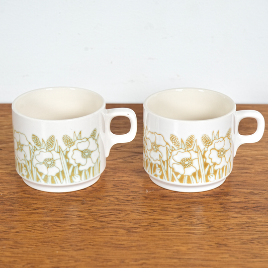 【Hornsea】FLEUR カップ&ソーサー【4客セット】