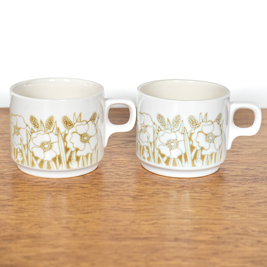 【Hornsea】FLEUR カップ&ソーサー【4客セット】