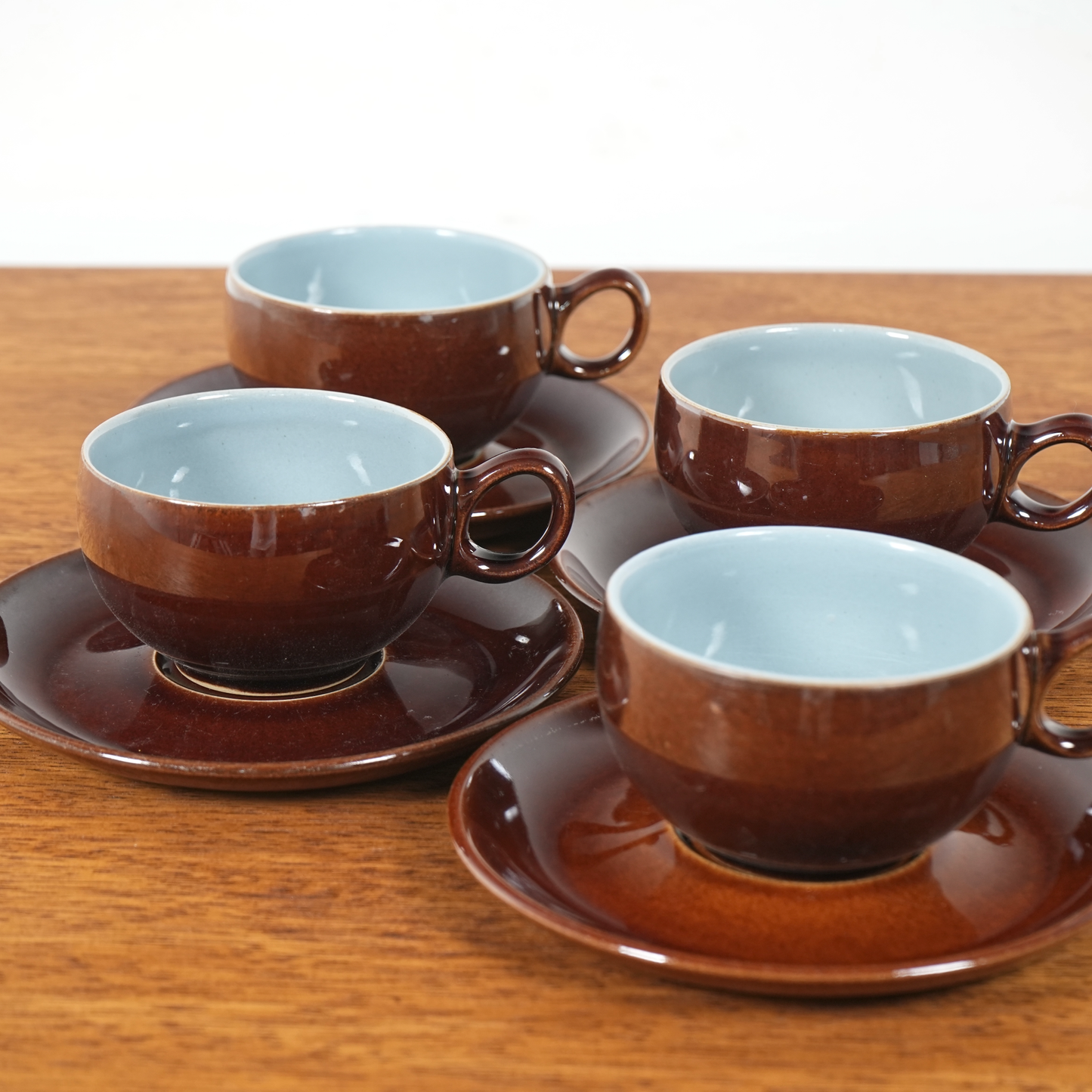 送料無料【Denby】Homestead Brown カップ&ソーサー【4客セット】