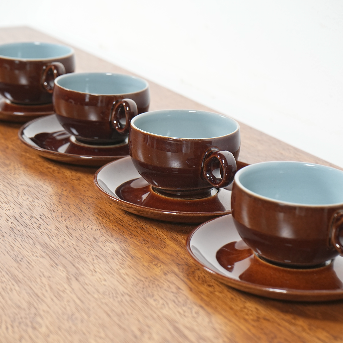 送料無料【Denby】Homestead Brown カップ&ソーサー【4客セット】