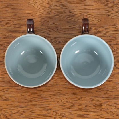 送料無料【Denby】Homestead Brown カップ&ソーサー【4客セット】