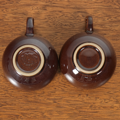 送料無料【Denby】Homestead Brown カップ&ソーサー【4客セット】