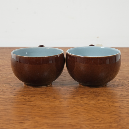 送料無料【Denby】Homestead Brown カップ&ソーサー【4客セット】