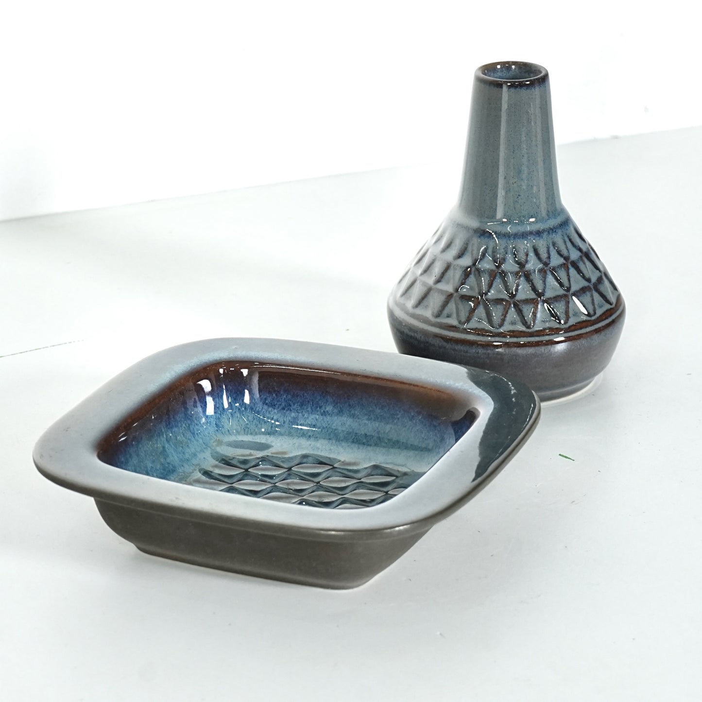 送料無料【Søholm / Blue Series】フラワーベース&トレー