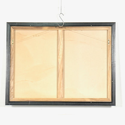 デンマークヴィンテージ 抽象画オイルペインティング 84cm×64cm