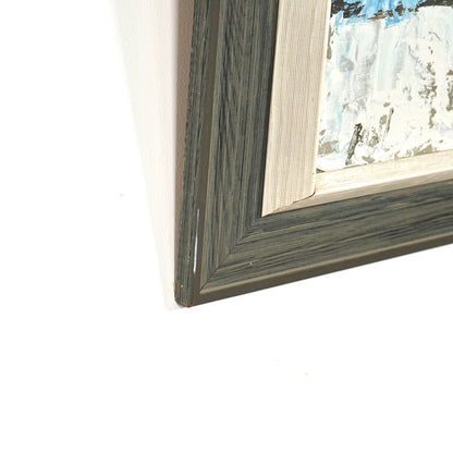 デンマークヴィンテージ 抽象画オイルペインティング 97cm×49cm