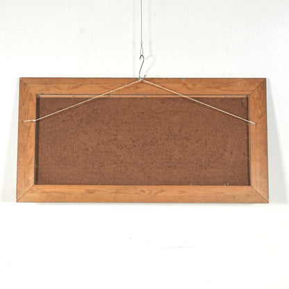 デンマークヴィンテージ 抽象画オイルペインティング 97cm×49cm