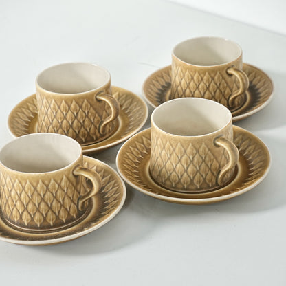 送料無料【Jens.H.Quistgaard】"Relief" カップ&ソーサー【4客セット】