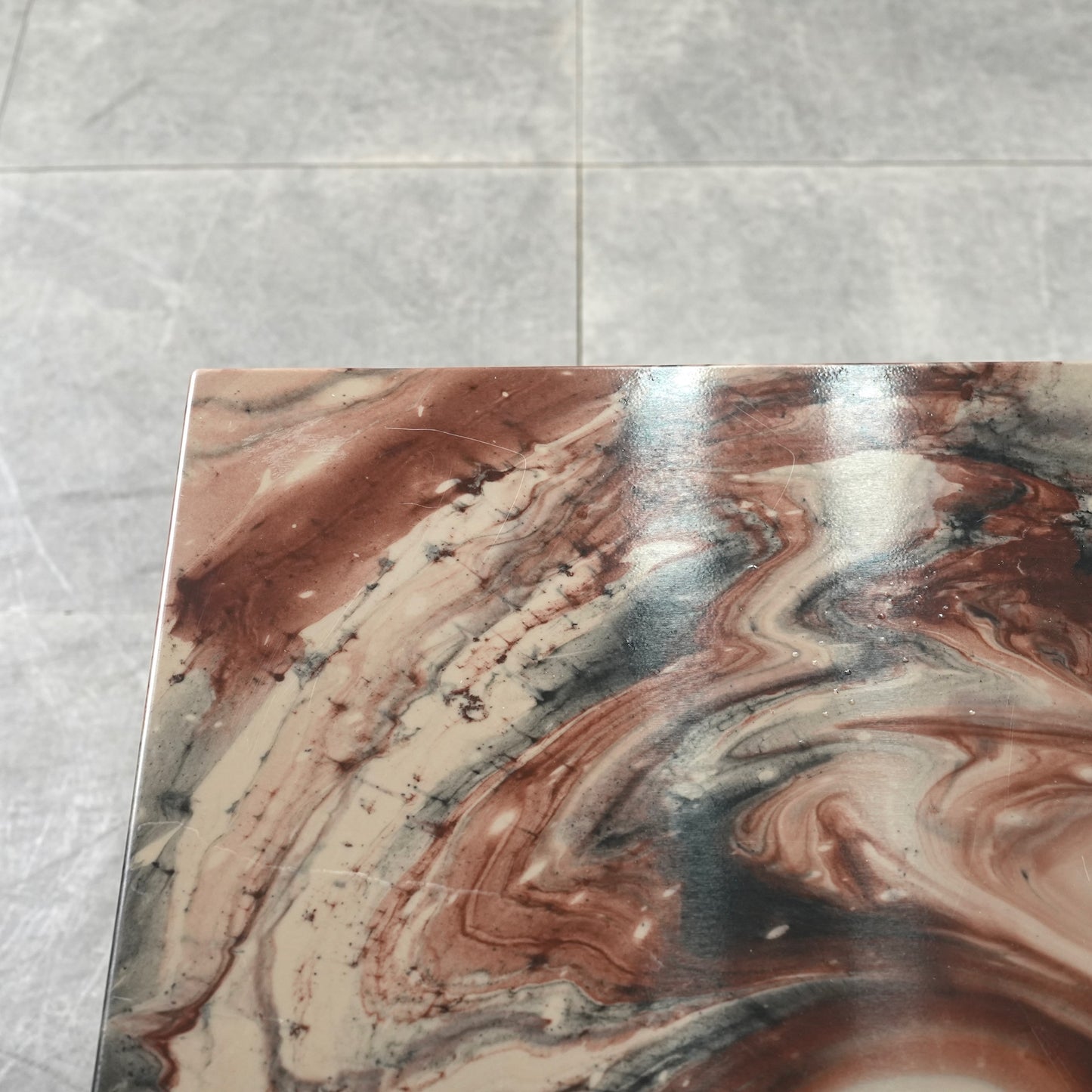 デンマークヴィンテージ ストーントップ ローテーブル