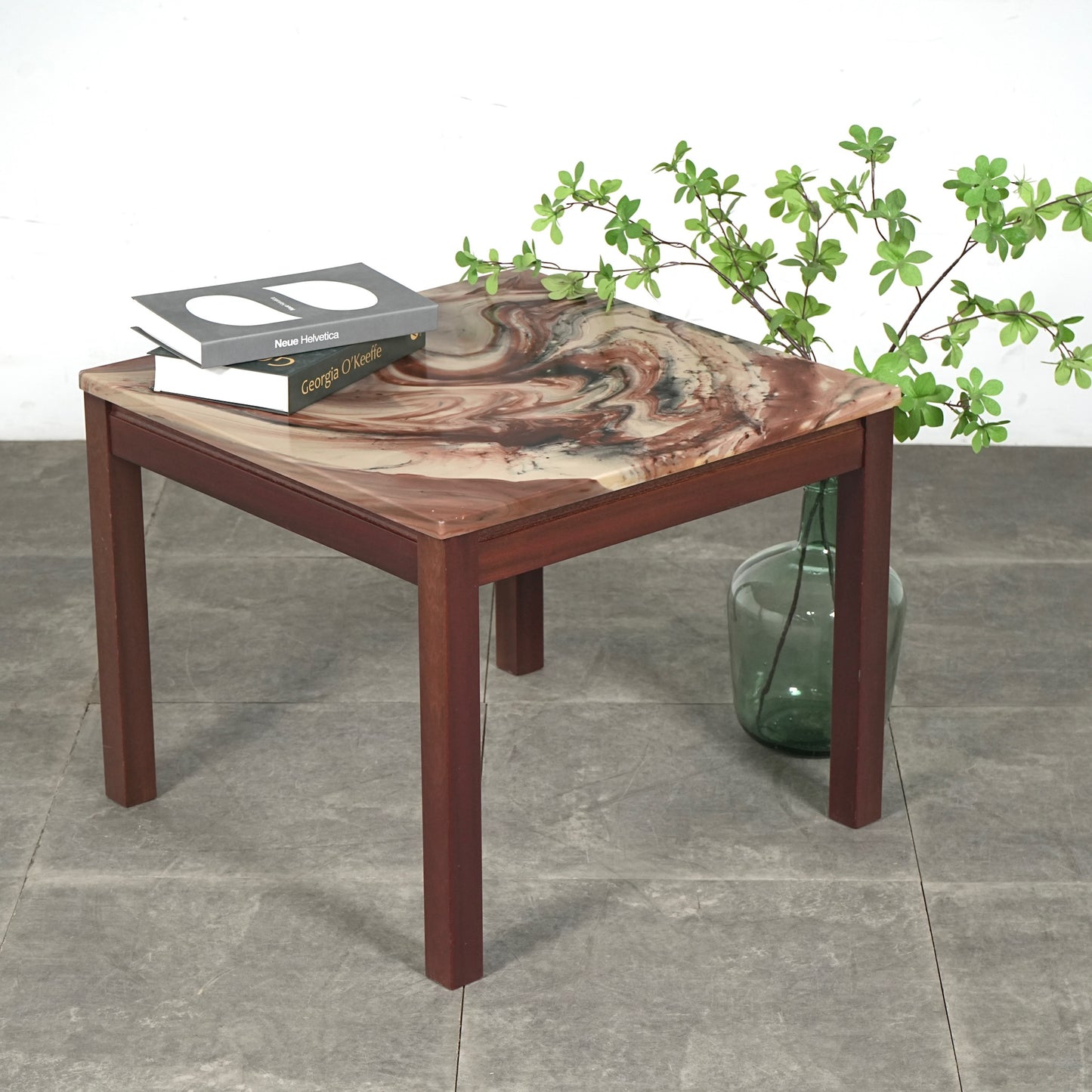 デンマークヴィンテージ ストーントップ ローテーブル